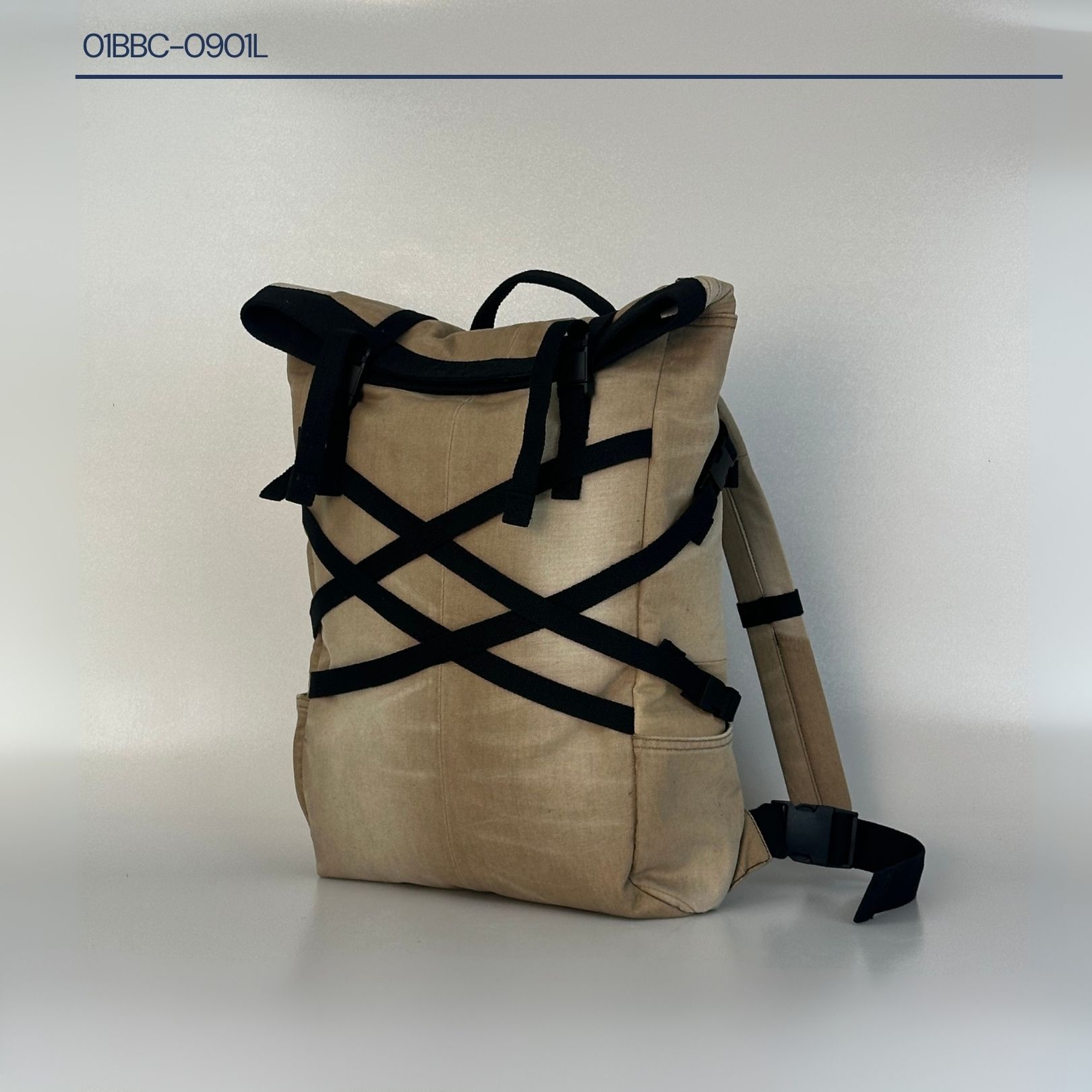 Yellow Beige Denim Buddy Backpack