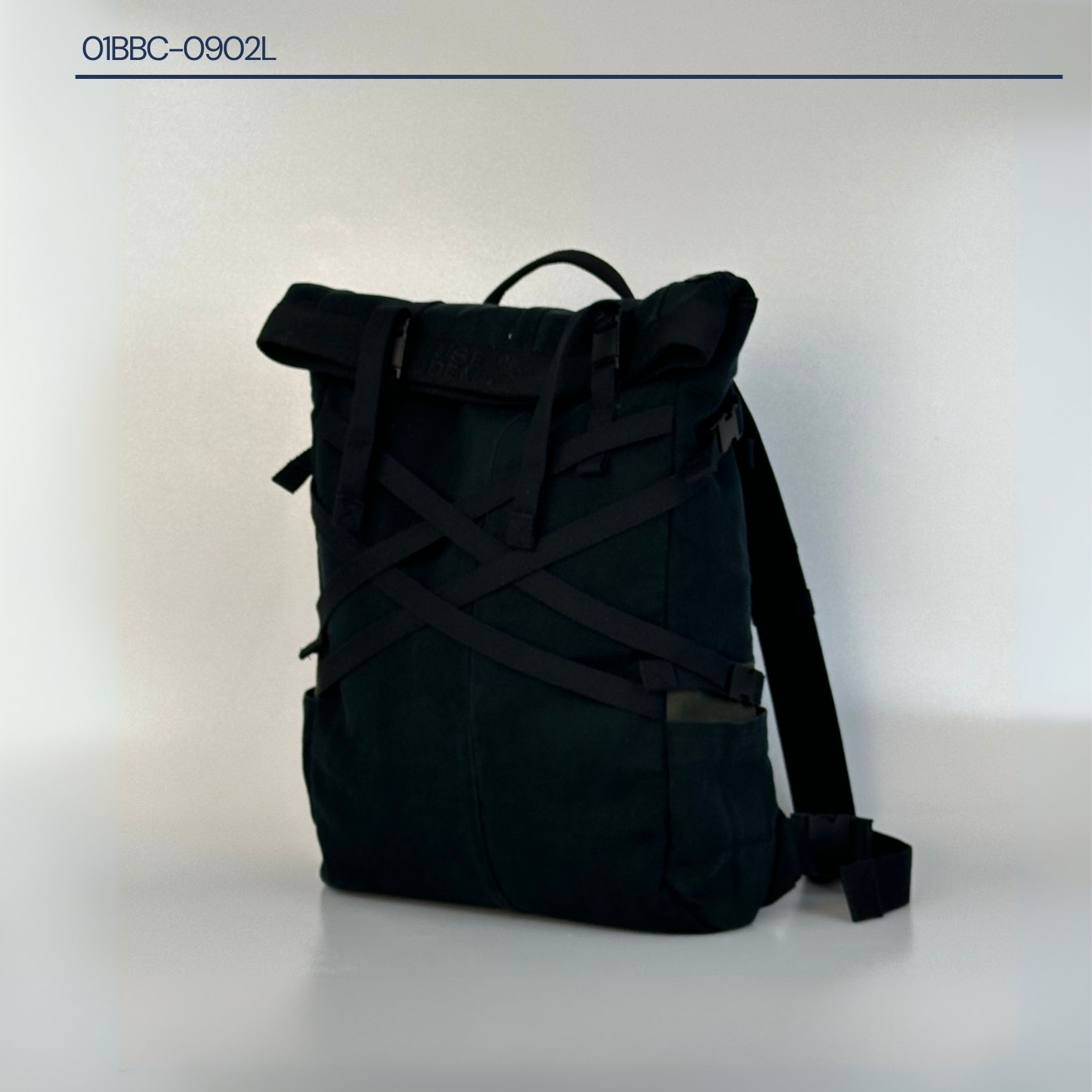 Simple Black Denim Buddy Backpack