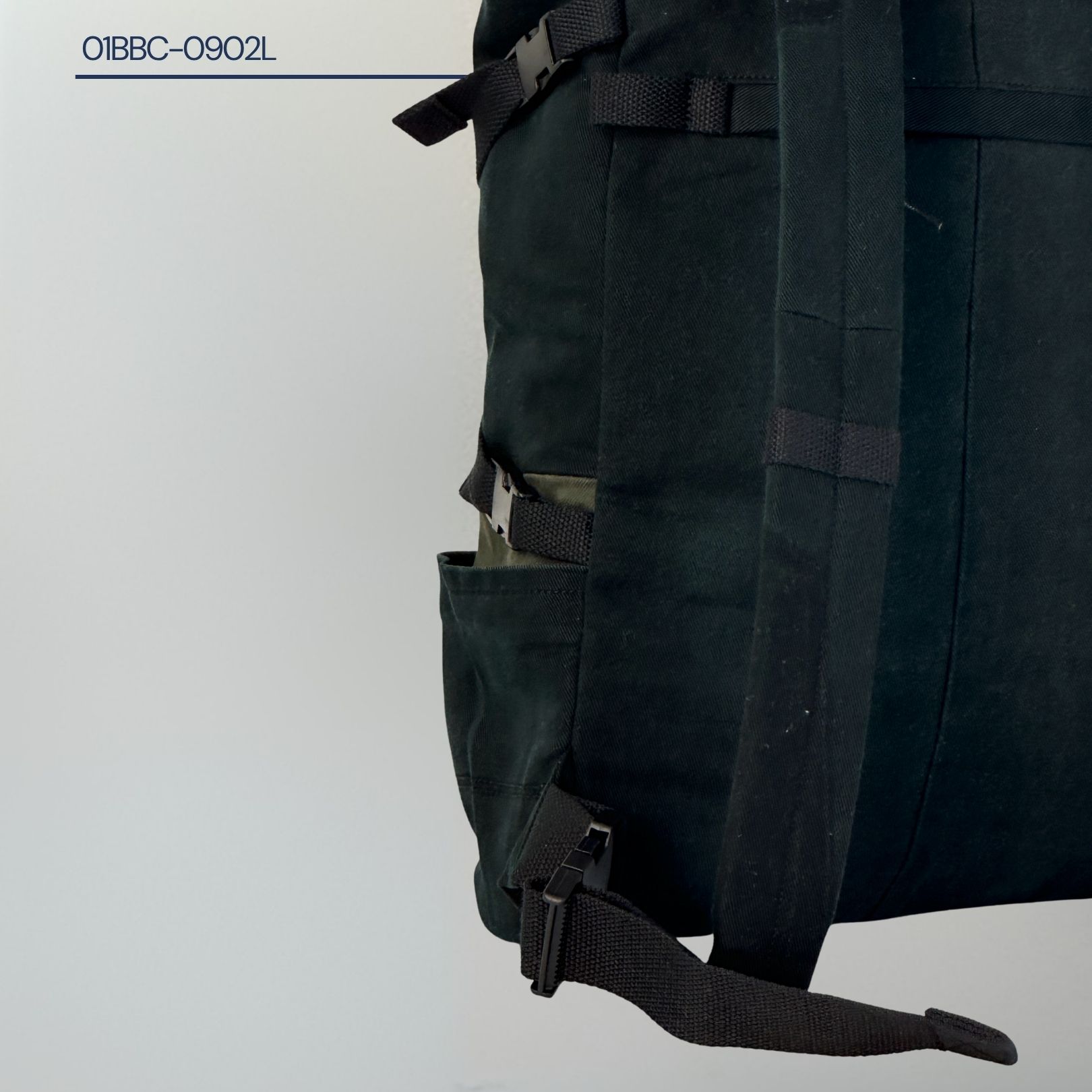 Simple Black Denim Buddy Backpack - Image 17