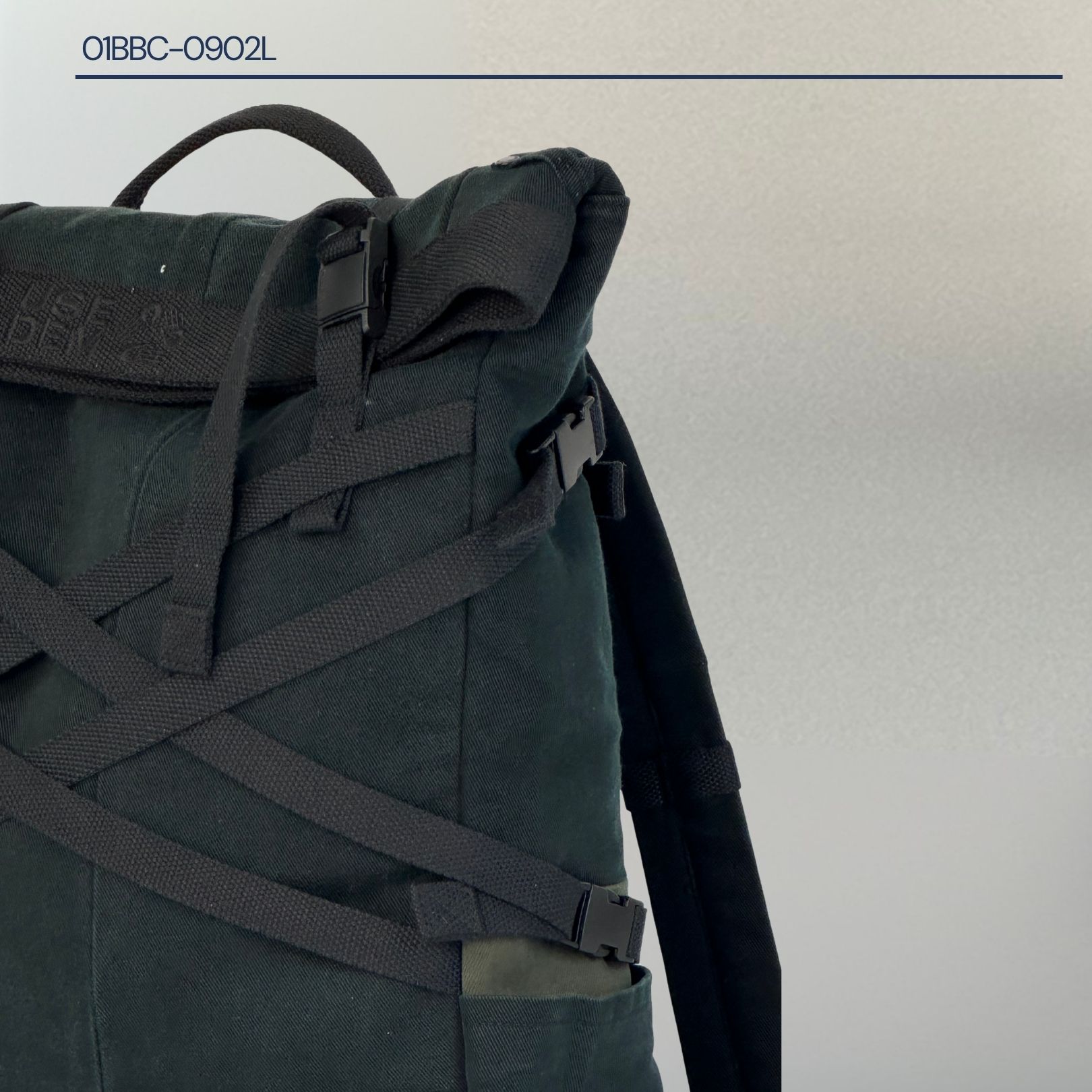 Simple Black Denim Buddy Backpack - Image 16